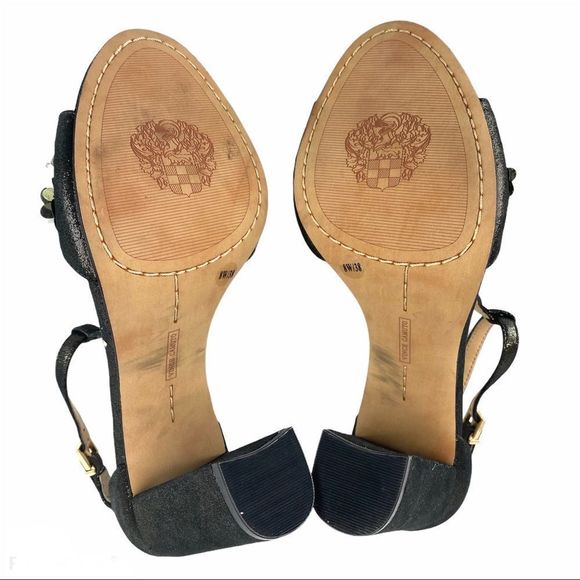 Vince Camuto Serafine Jeweled Suede T-Strap Heels - Picture 12 of 16